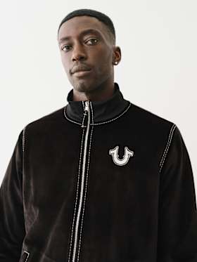 VELOUR BIG T ZIP JACKET