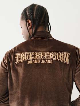 VELOUR BIG T ZIP JACKET