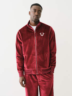 VELOUR BIG T ZIP JACKET