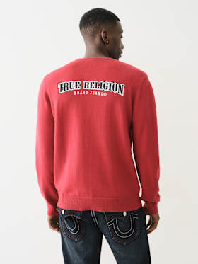 EMBROIDERED LOGO CREW SWEATER