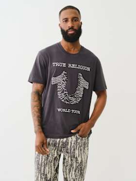 EMBROIDERED RADIO WAVE HORSESHOE TEE