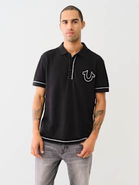 FLATLOCK HORSESHOE POLO SHIRT