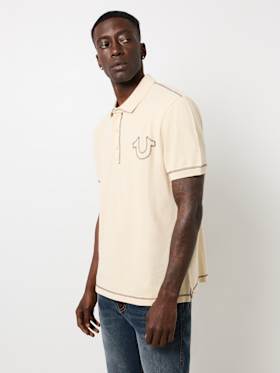 FLATLOCK HORSESHOE POLO SHIRT