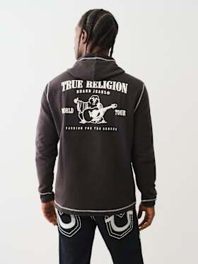 HOODED FLATLOCK HENLEY TEE