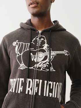 VINTAGE BUDDHA ZIP HOODIE