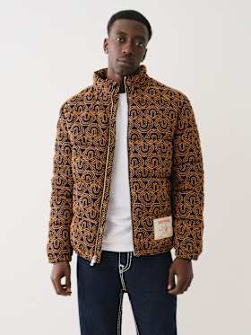 EMBROIDERED HORSESHOE PUFFER JACKET