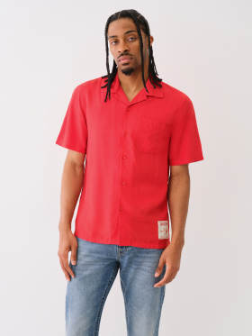 CAMP COLLAR SHORT SLEEVE SHIRT