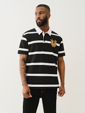 STRIPED CREST POLO SHIRT