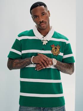 STRIPED CREST POLO SHIRT