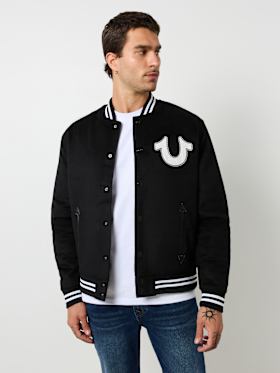 WOOL HORSESHOE BOMBER JACKET