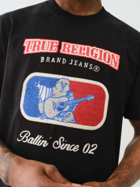 EMBROIDERED BALLIN' TEE
