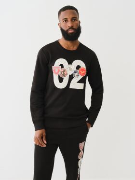 PATCH CREW SWEATSHIRT