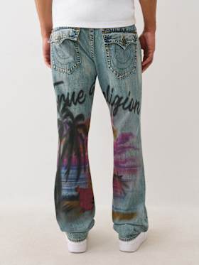 RICKY AIRBRUSH FLAP STRAIGHT JEAN 34”