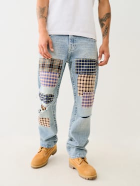 RICKY BIG T PATCHWORK APPLIQUE STRAIGHT JEAN