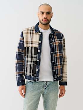 BIG T PATCHWORK PLAID JACKET