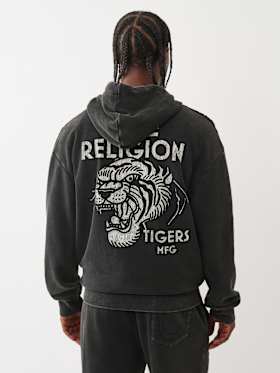 VINTAGE TIGER ZIP HOODIE