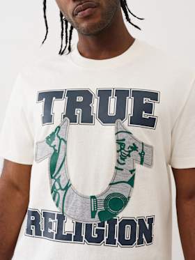 TERRY HORSESHOE APPLIQUÉ TEE