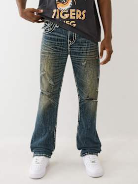 RICKY SUPER T DISTRESSED STRAIGHT JEAN  34"