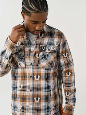 OVERSIZED HORSESHOE FLANNEL SHIRT