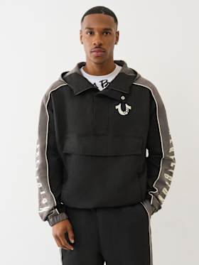 COLOR BLOCKED ANORAK PULLOVER