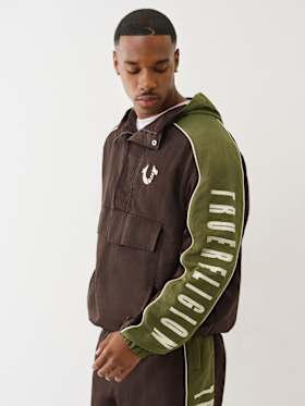 COLOR BLOCKED ANORAK PULLOVER