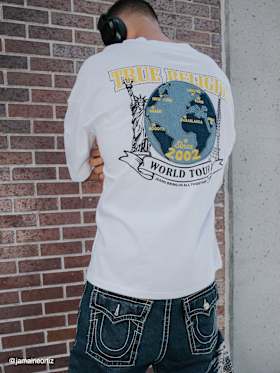 HEAVYWEIGHT DENIM GLOBE TEE