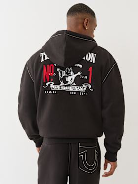 BIG T LOGO ZIP HOODIE