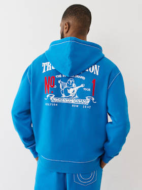BIG T LOGO ZIP HOODIE