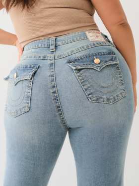 PLUS BILLIE MID RISE BIG T STRAIGHT JEAN 