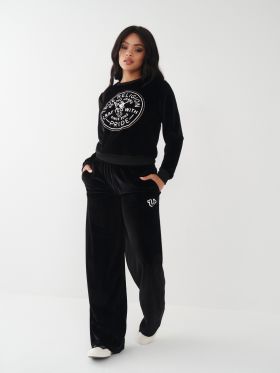 VELOUR CRYSTAL SWEATSHIRT