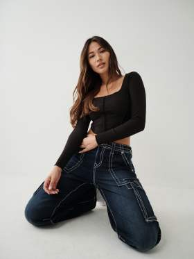 PANELED CROP TOP