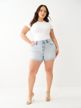 PLUS JENNIE BIG T ROLLED SHORT 