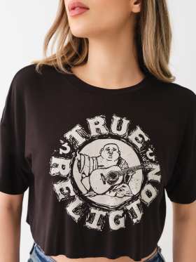 BUDDHA LOGO CROP TEE