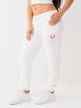 METALLIC HORSESHOE MID RISE JOGGER