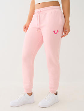 METALLIC HORSESHOE LOGO JOGGER 