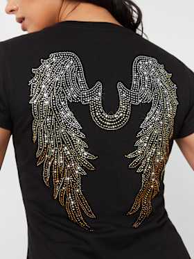 CRYSTAL WING HORSESHOE TEE