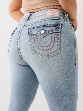 PLUS HALLE HIGH RISE SUPER T FLAP SKINNY JEAN 