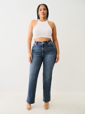 PLUS BILLIE MID RISE STRAIGHT JEAN