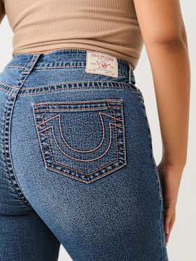 PLUS BECCA MID RISE BIG T BOOTCUT JEAN