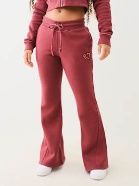 JOEY MID RISE BIG T FLARE SWEAT PANT