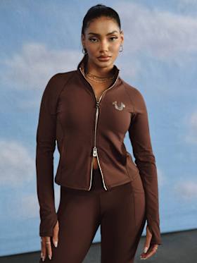 LOGO TWO-WAY ZIP PERFORMANCE JACKET