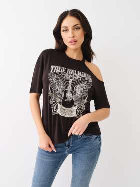TRUE BAND CRYSTAL CUTOUT TEE