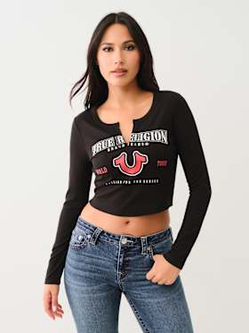 HORSESHOE LOGO RIB LONG SLEEVE BABY TEE