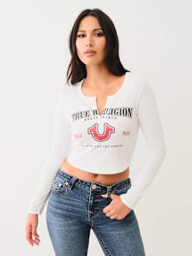 HORSESHOE LOGO RIB LONG SLEEVE BABY TEE