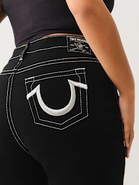 PLUS BILLIE LUREX BIG T HIGH RISE STRAIGHT JEAN 