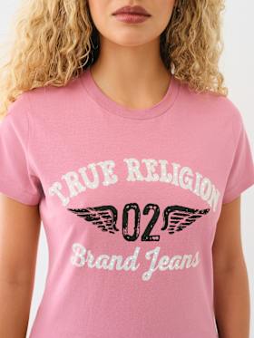 CRYSTAL ARCHED LOGO WING TEE