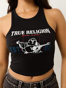 RIBBED BUDDHA LOGO TANK
