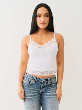 LACE CRYSTAL HORSESHOE CAMI