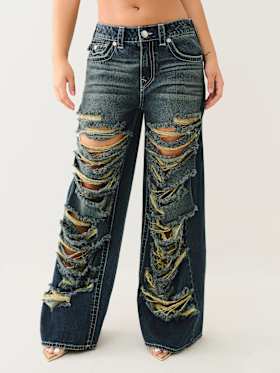 JESSIE SUPER DESTROYED BAGGY JEAN