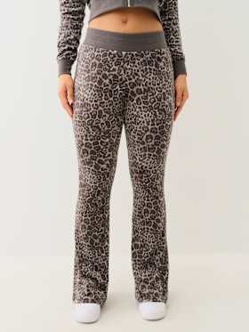 VELOUR LEOPARD TRACK PANT